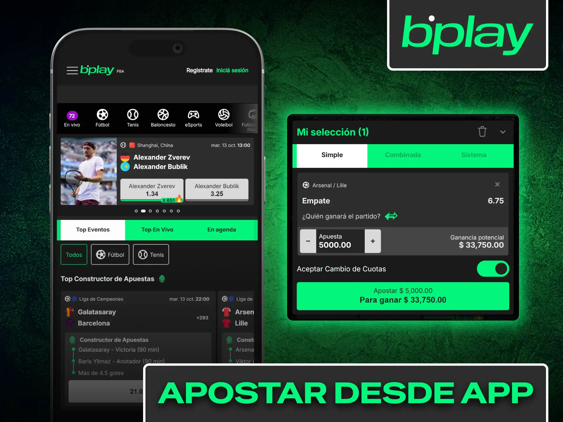 Aprende a realizar tus apuestas deportivas desde tu celular con Bplay.