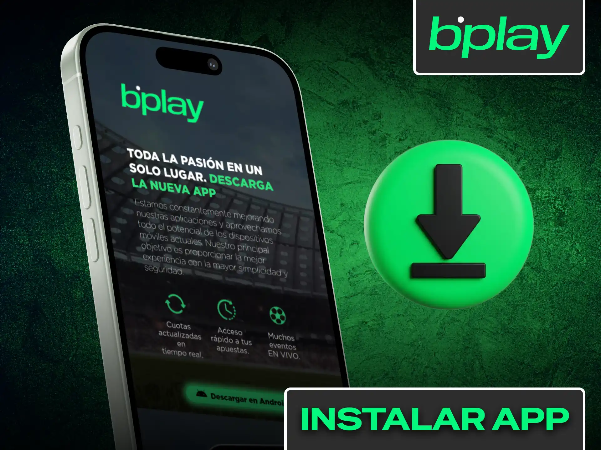 Sigue los pasos sencillos para completar la instalación de la app Bplay.