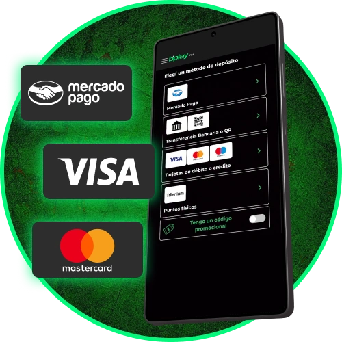 Utiliza métodos de pago locales y seguros directamente en la app Bplay.