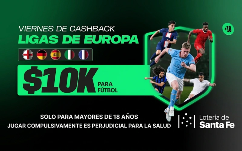 Recibí un cashback deportivo semanal sobre tus apuestas no ganadoras en eventos seleccionados.