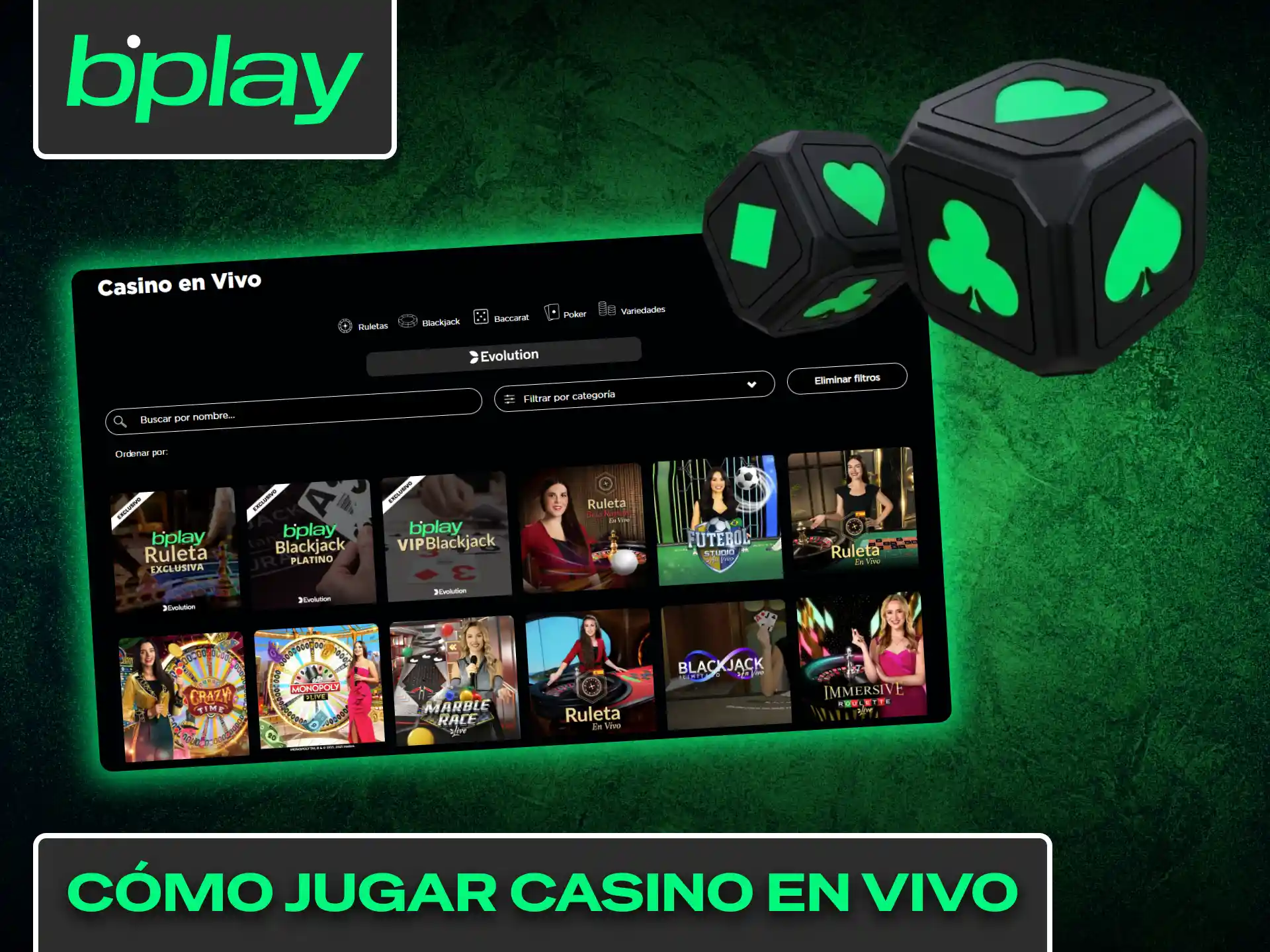 Aprendé cómo empezar a jugar en el casino en vivo Bplay.