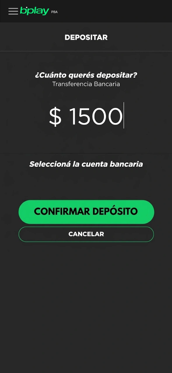 Confirmá la transacción de manera rápida en la plataforma de Bplay.