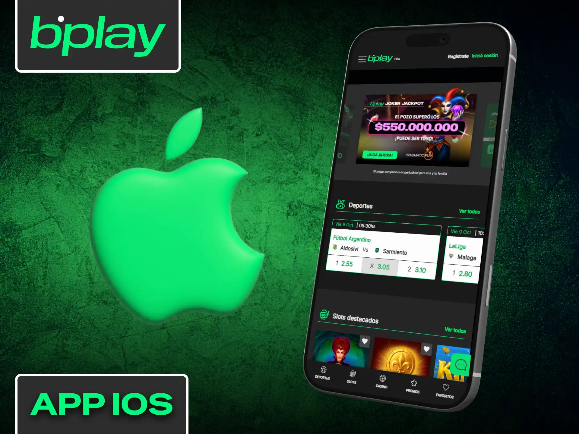 Instala la aplicación oficial de Bplay para iPhone directamente desde la App Store.