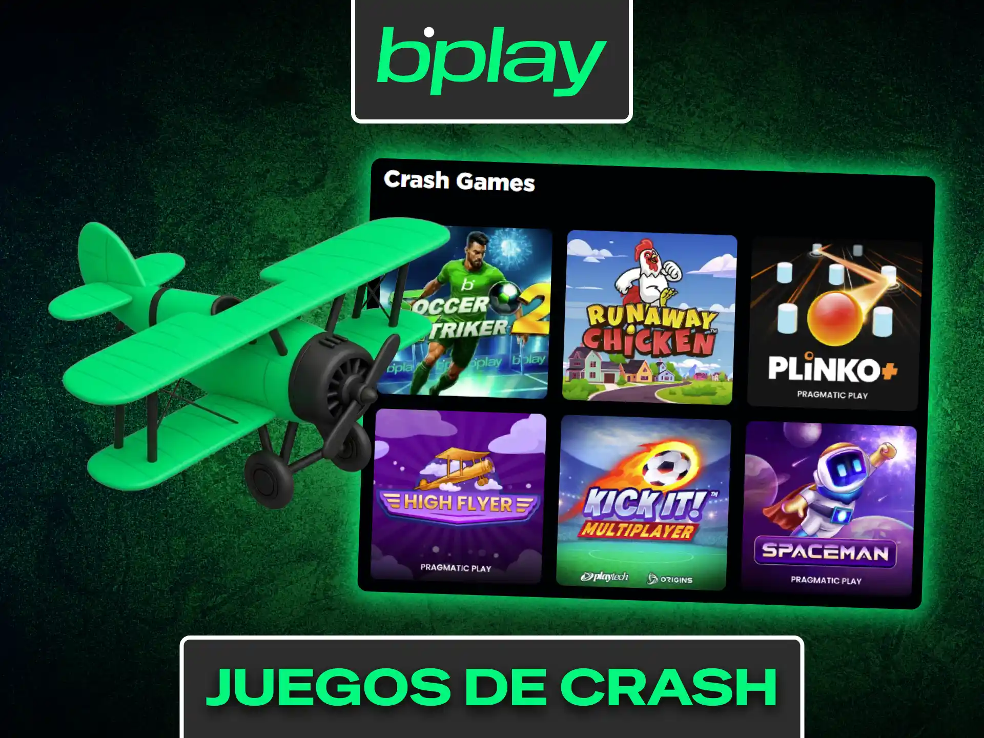 Multiplica tus ganancias al instante jugando a los juegos de crash en Bplay.