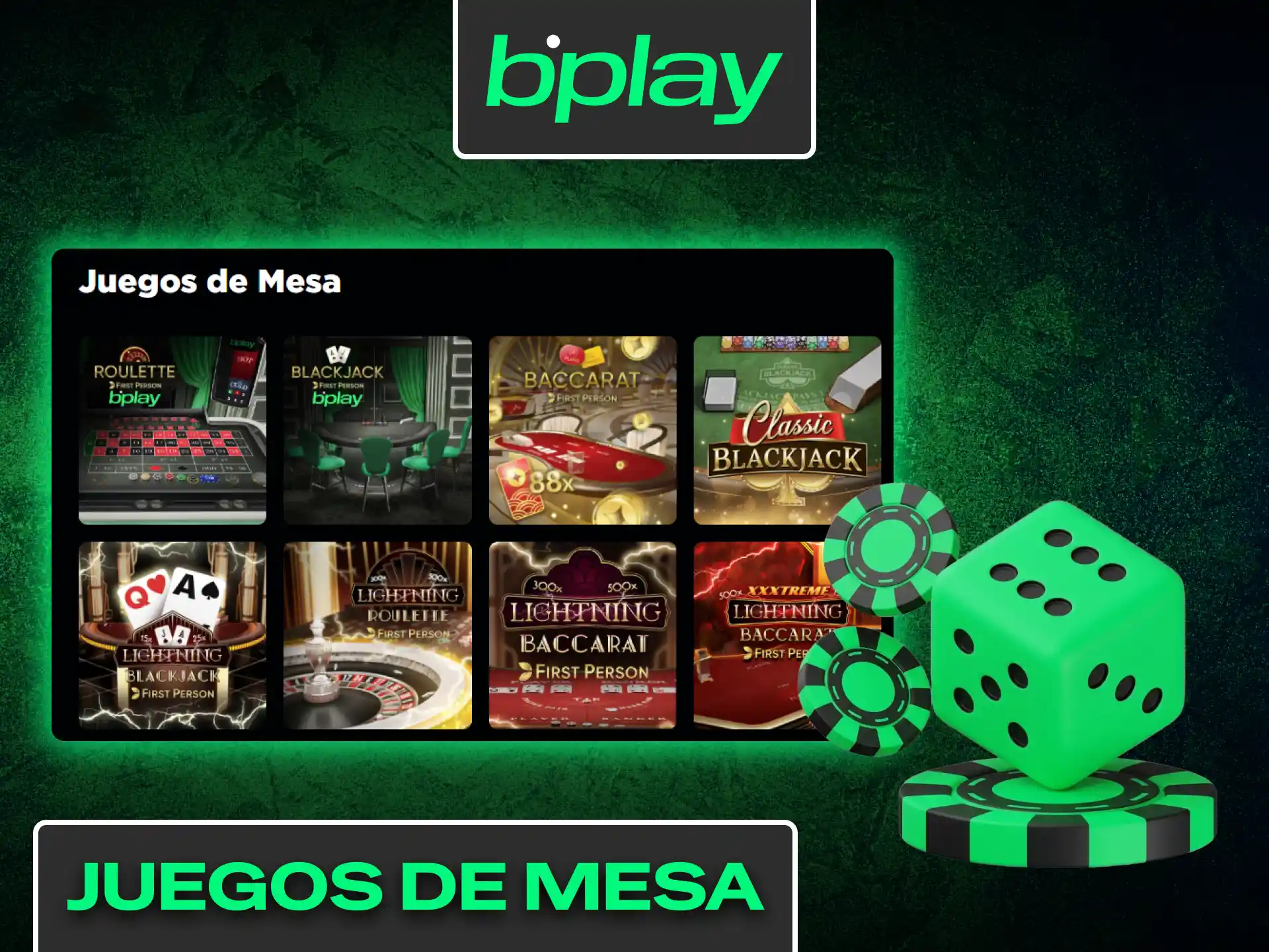 Prueba tu estrategia en la ruleta, blackjack y otros juegos de mesa en Bplay.