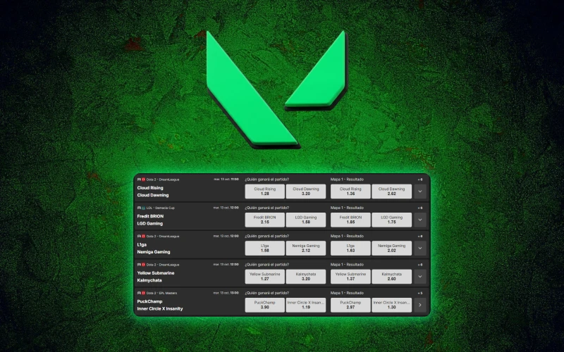 Apuesta en los enfrentamientos más emocionantes de Valorant a través de Bplay.
