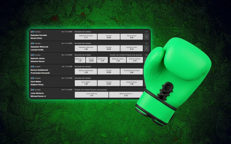 Pone a prueba tus pronósticos en las mejores veladas de boxeo y eventos de MMA en Bplay.
