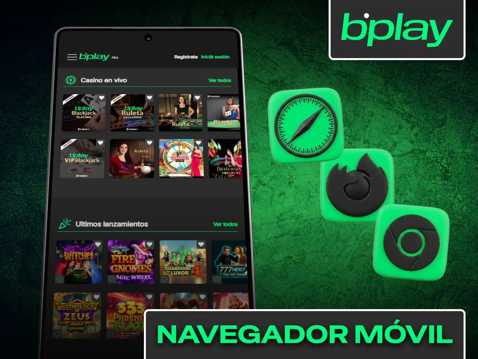 Disfruta de una navegación fluida y optimizada desde el navegador móvil de Bplay.