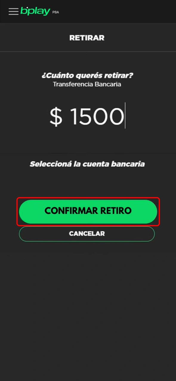 Enviá la solicitud y monitoreá el estado de cobro en Bplay.