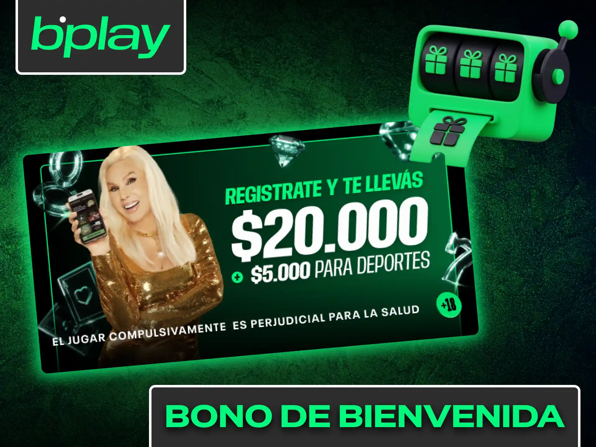 Reclamá el bono de bienvenida de Bplay evaluado para jugar tragamonedas online.