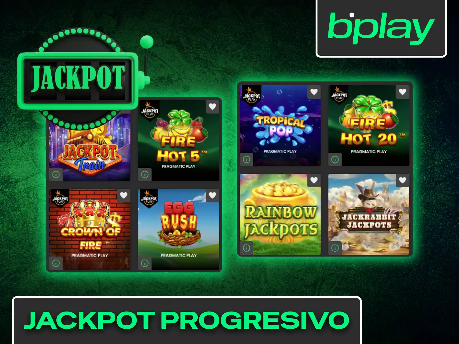 Ganá enormes premios acumulados en los slots con jackpot progresivo de Bplay.